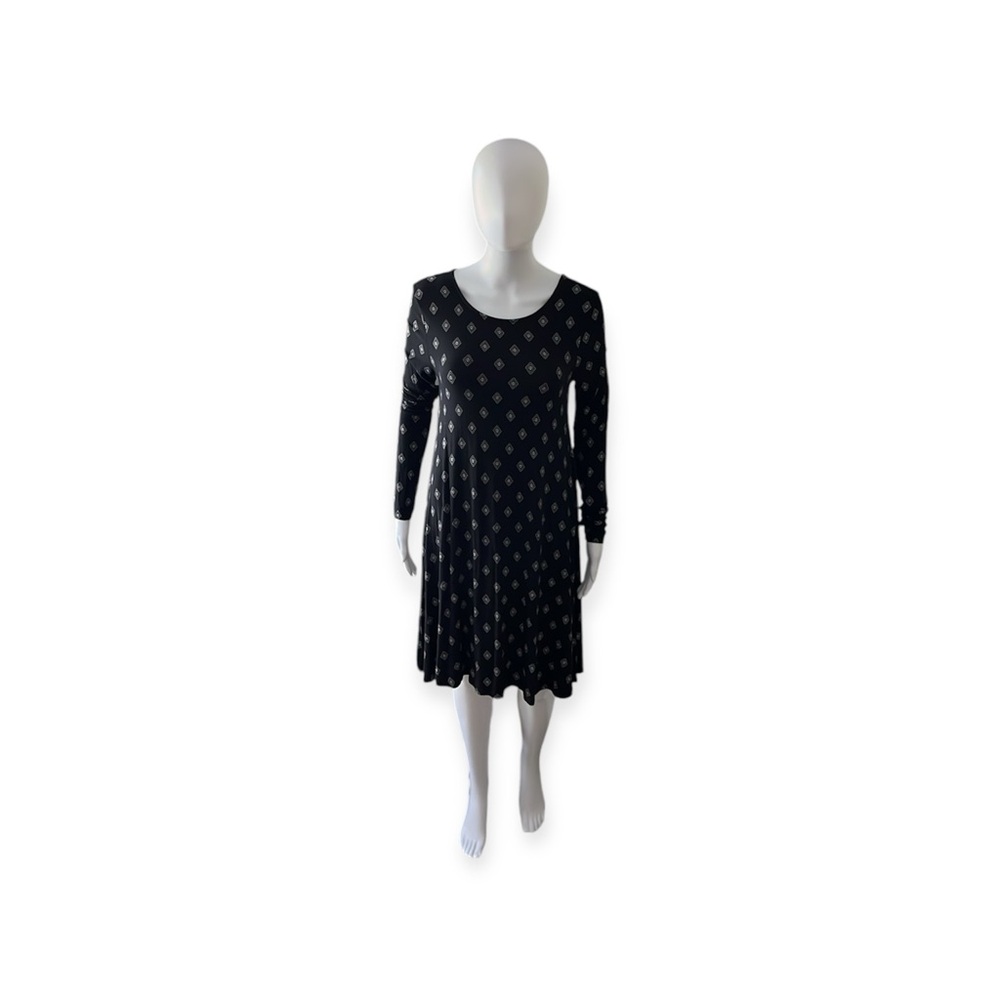 Old Navy Black Medallion Print Dress Size S